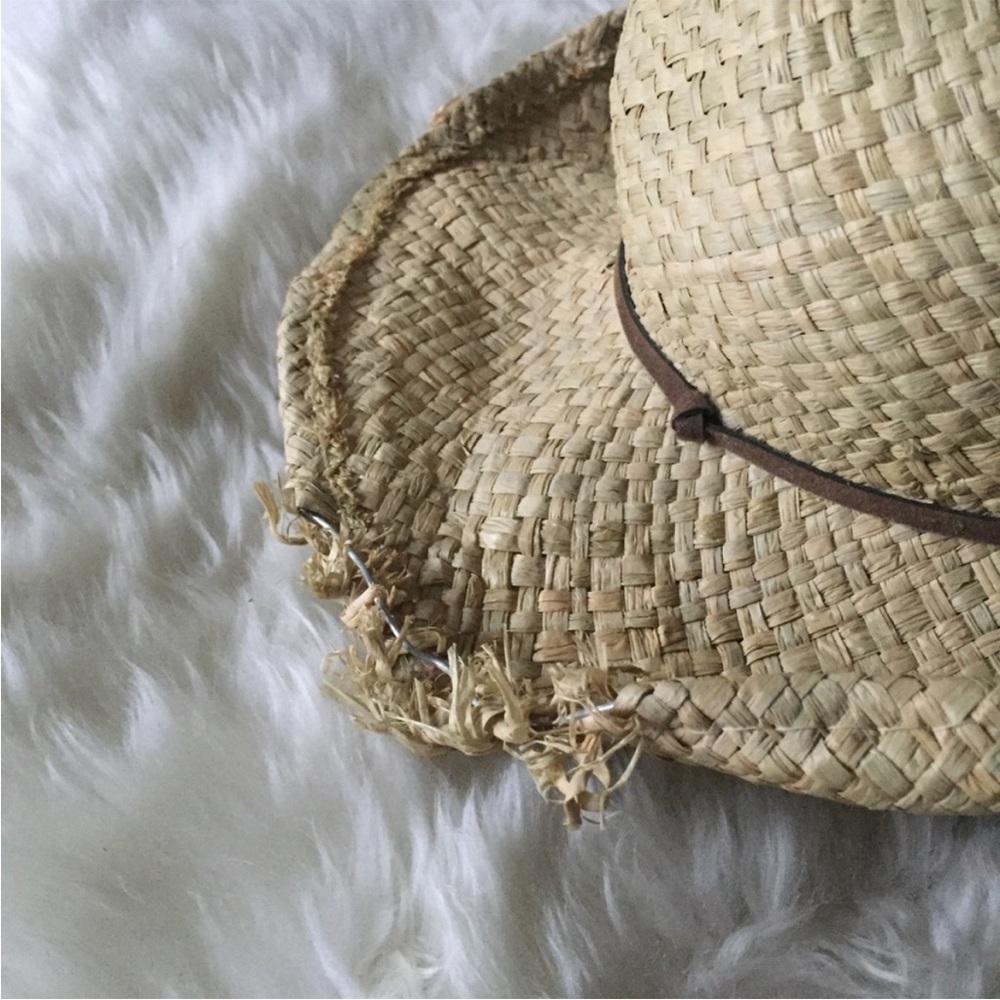 J. Crew distressed straw beach hat
